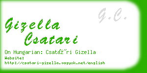 gizella csatari business card